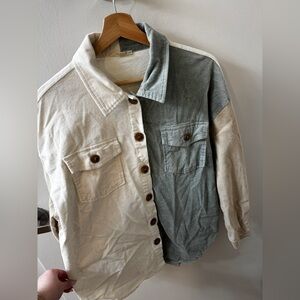 Block colored Corduroy jacket
